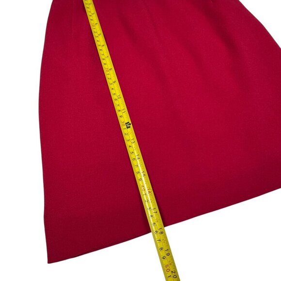 VTG 90s 80s Valentino Night Skirt Suite Sz.S Red Velvet Trim Career Rare - Picture 9 of 16